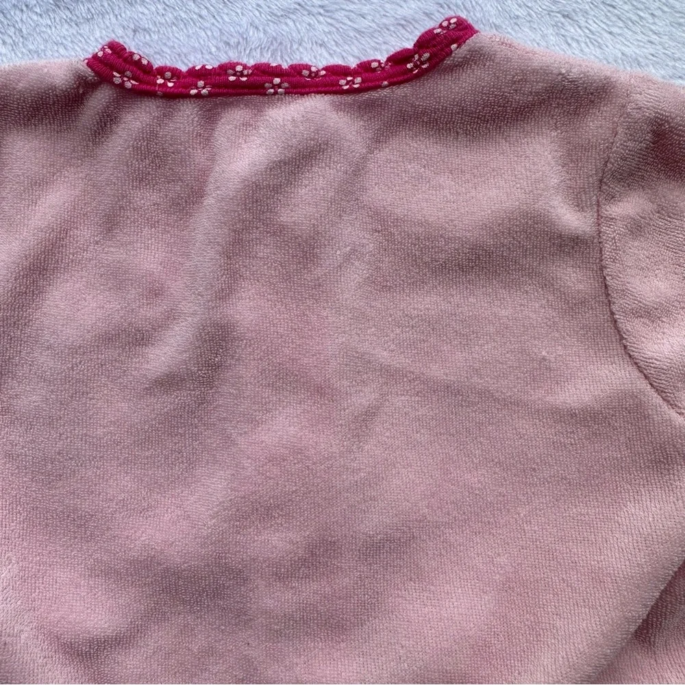 Carter’s Love Terrycloth Footed One Piece Pajamas in Light Pink - Size 9 Months